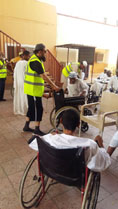 Giftinghumanity wheelchairs distribution at the hospitals khartoum Sudan. 21 june 2019.