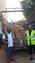 Giftinghumanity preparing wheelchairs and children water and milk bottles for hospitals in Sudan area Khartoum - 19th - 20th June 2019.